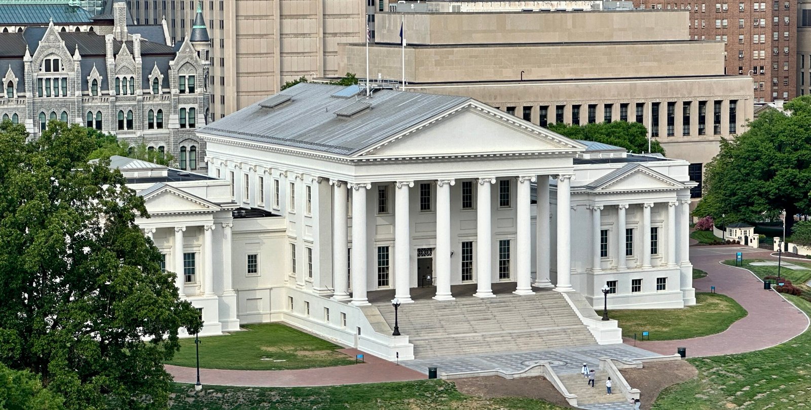 Public service in Virginia Virginia State Capitol in Richmond, photographed from above